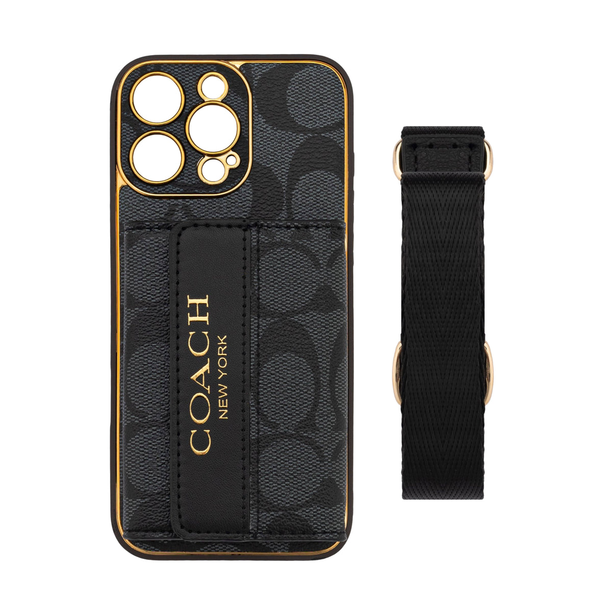 Vintage monogramos iPhone tok kártyatartóval és állítható pánttal