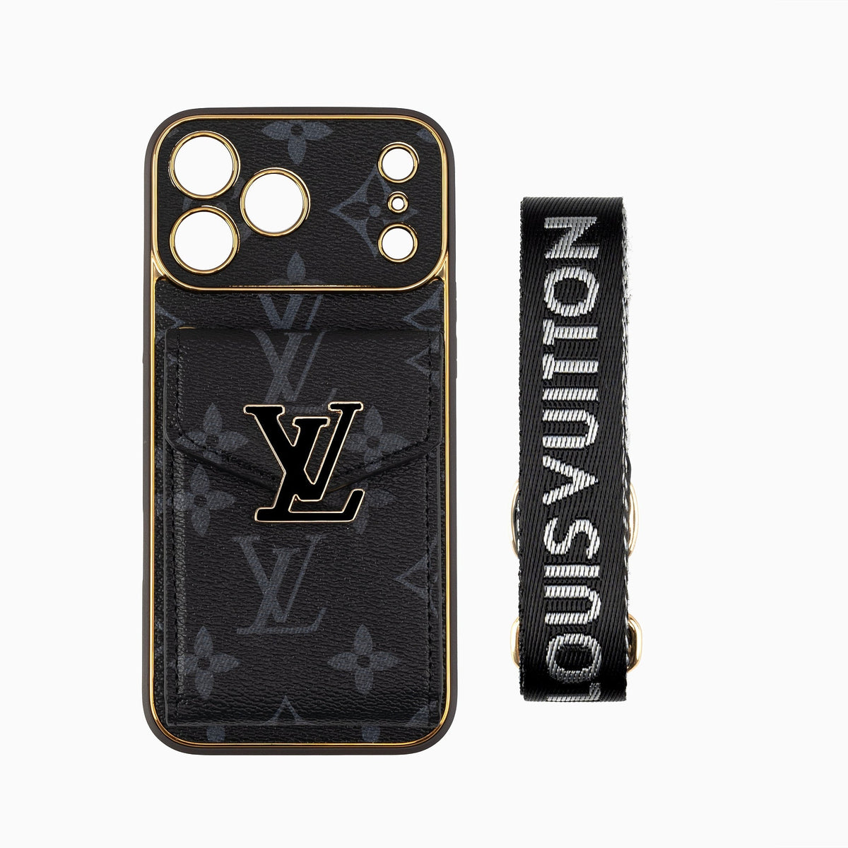 Új klasszikus luxus kártyatartó iPhone tok kereszttartó pánttal 03
