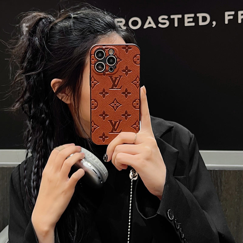 Luxe lederen iPhone-hoesje in kleur