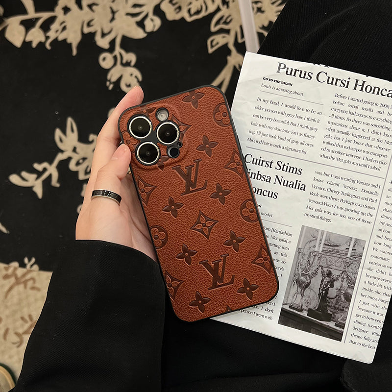 Luxe lederen iPhone-hoesje in kleur
