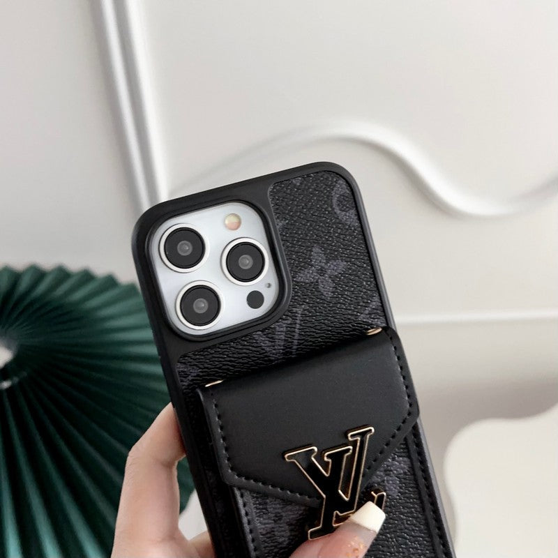 高級カードバッグカラーiPhoneケース