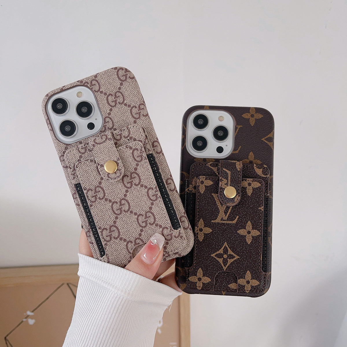 Premium kaarthouder iPhone-hoesje