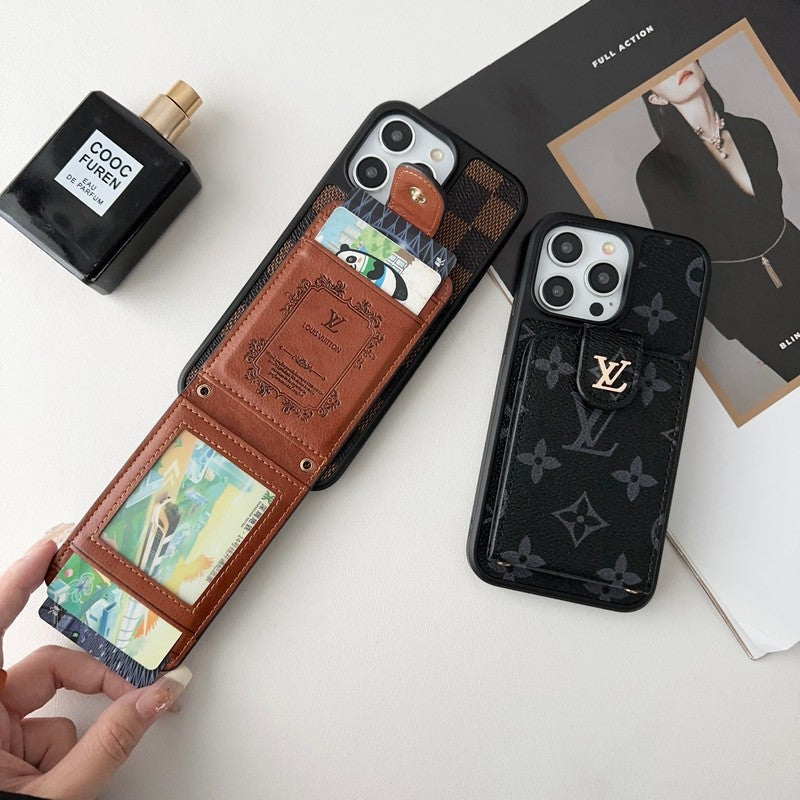 Luxe zwart-witte kaarttas iPhone-hoesje