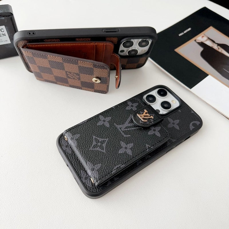 Luxe zwart-witte kaarttas iPhone-hoesje