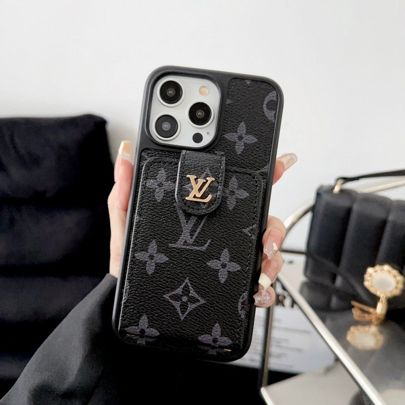 Luxe zwart-witte kaarttas iPhone-hoesje