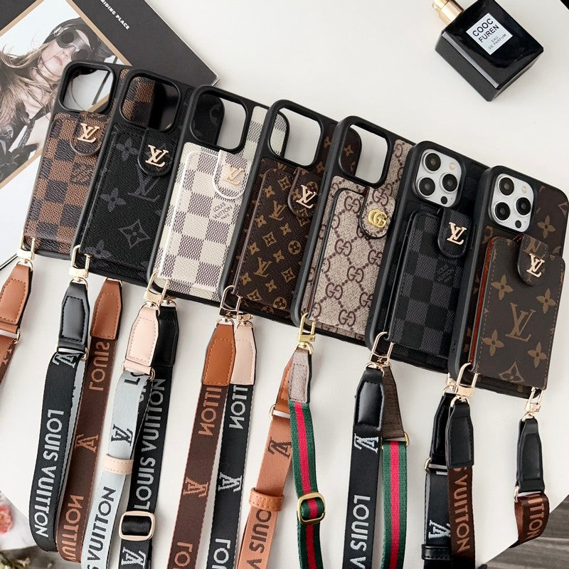 Premium Card Bag Crossbody Chain iPhone-hoesje