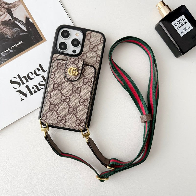 Premium Card Bag Crossbody Chain iPhone-hoesje