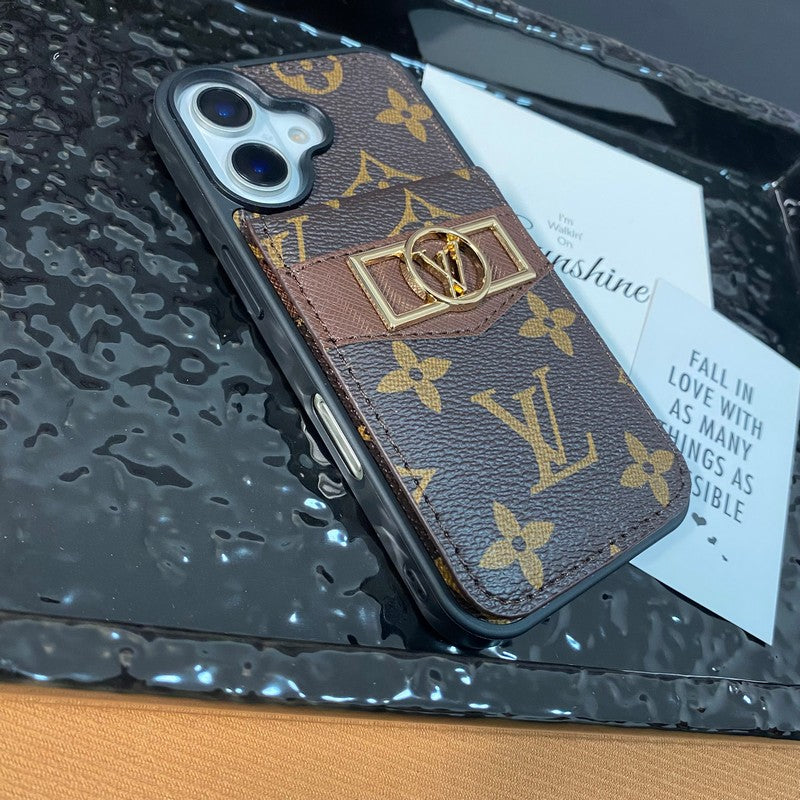 Luxe kaarttasje met gouden logo iPhone-hoesje