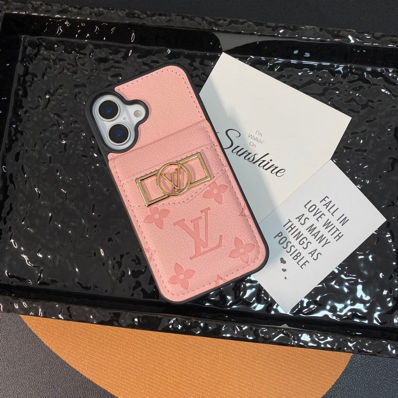Luxe kaarttasje met gouden logo iPhone-hoesje