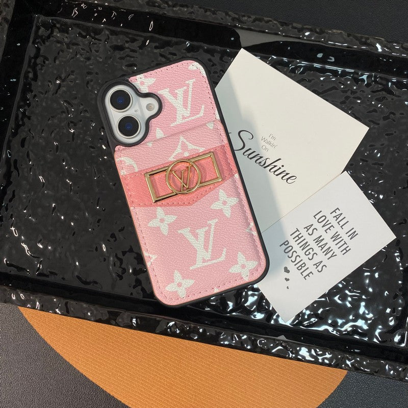 Luxe kaarttasje met gouden logo iPhone-hoesje