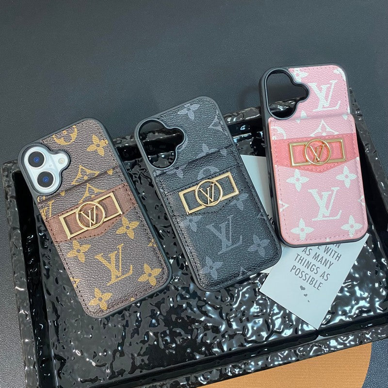 Luxe kaarttasje met gouden logo iPhone-hoesje