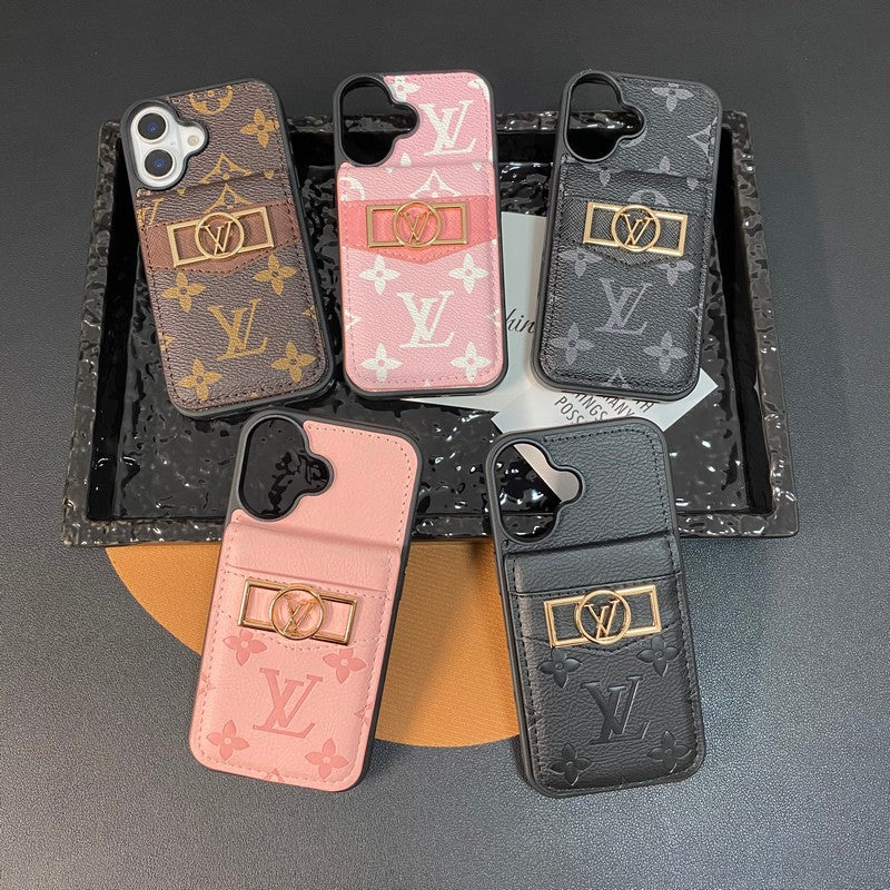 Luxe kaarttasje met gouden logo iPhone-hoesje