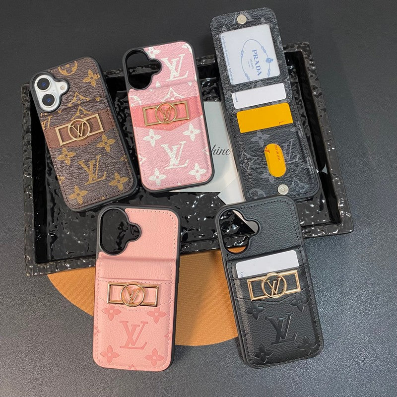 Luxe kaarttasje met gouden logo iPhone-hoesje