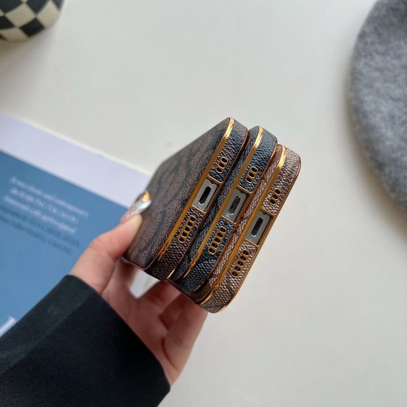 Klassiek leren iPhone-hoesje