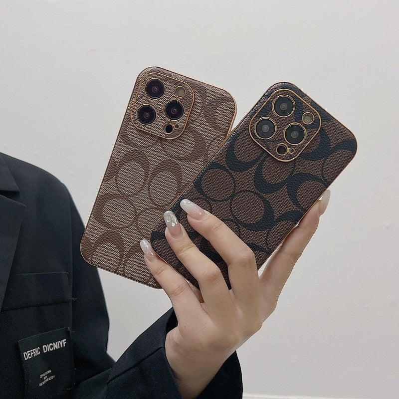 Klassiek leren iPhone-hoesje