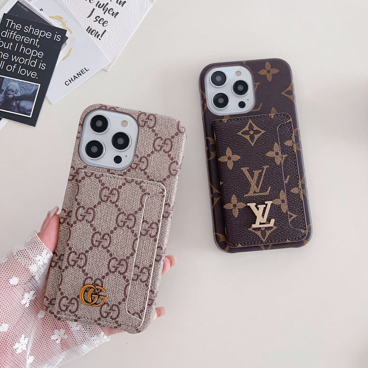 Premium kaarthouder iPhone-hoesje