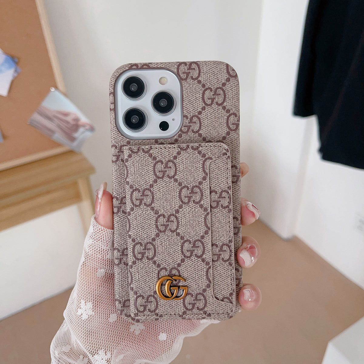 Premium kaarthouder iPhone-hoesje