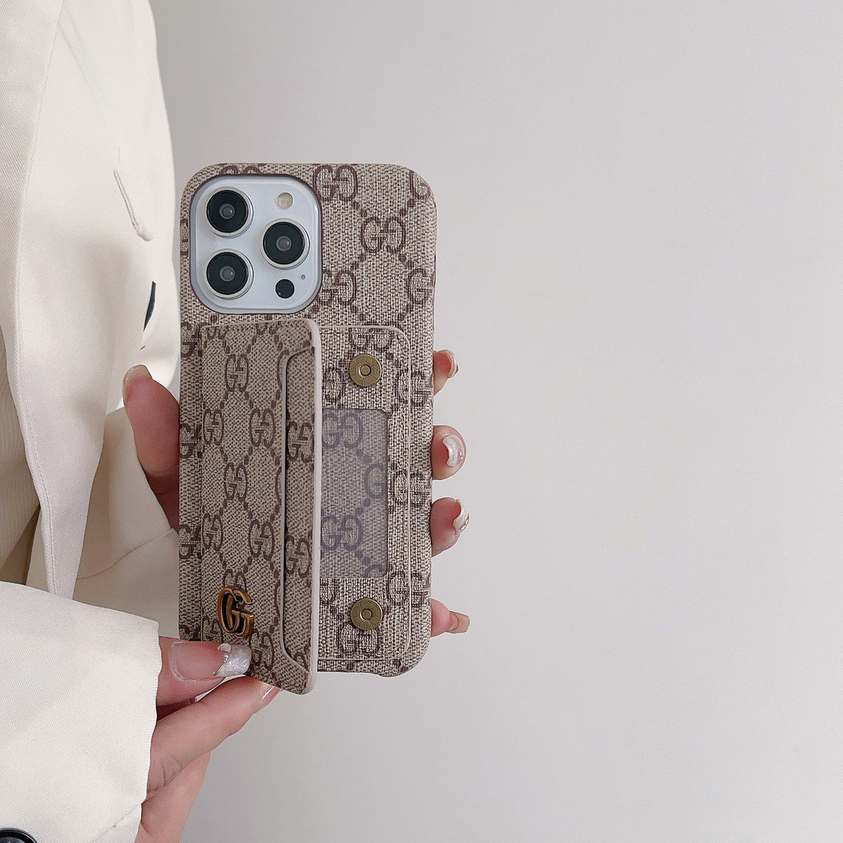 Premium kaarthouder iPhone-hoesje