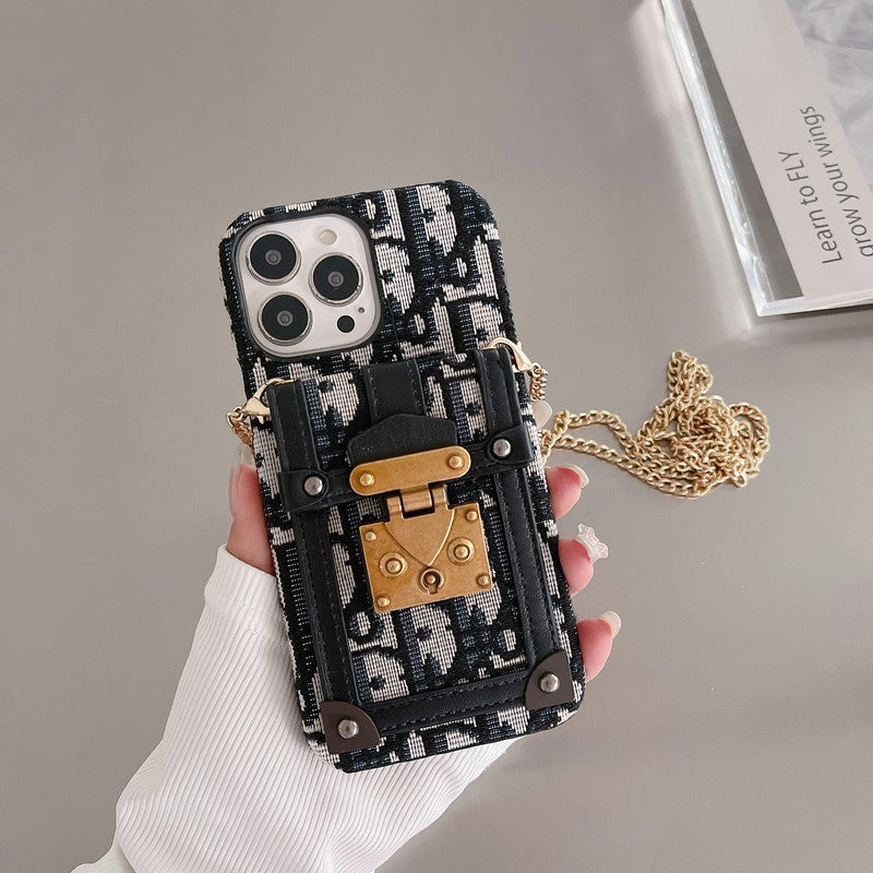 Mode kaart tas stof iPhone hoesje