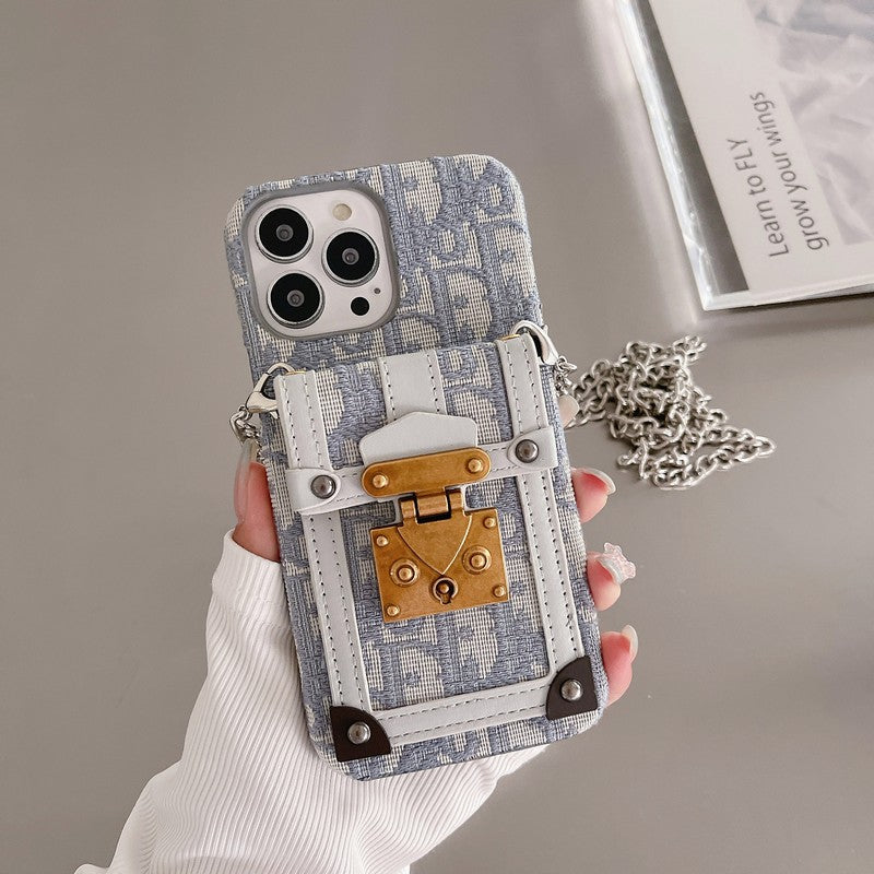 Mode kaart tas stof iPhone hoesje