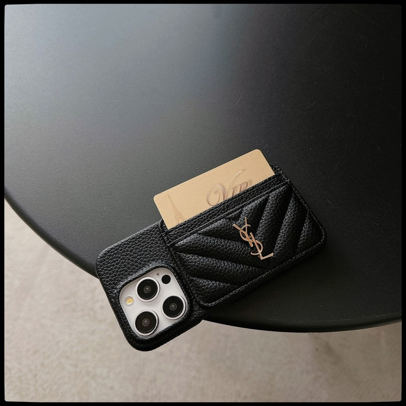 Saint Card Bag Leren iPhone-hoesje