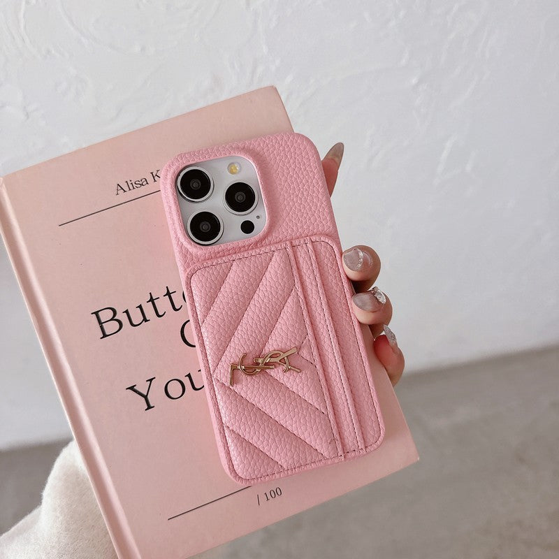 Saint Card Bag Leren iPhone-hoesje