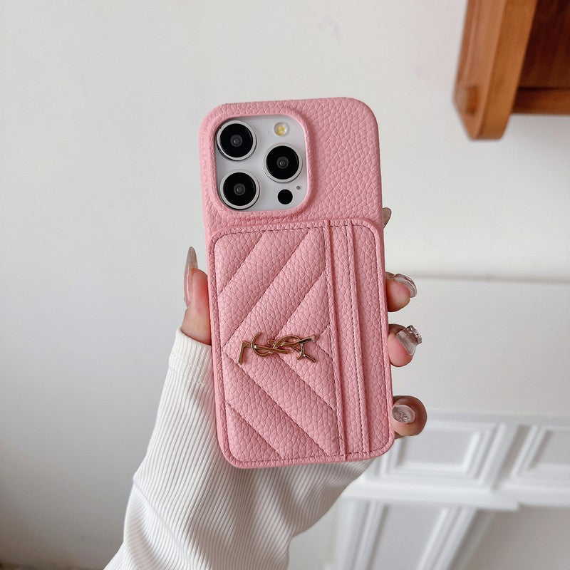 Saint Card Bag Leren iPhone-hoesje