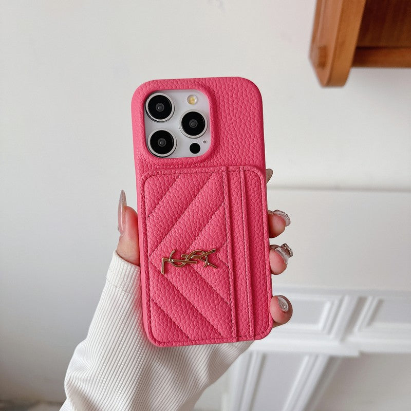 Saint Card Bag Leren iPhone-hoesje