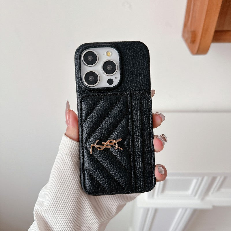 Saint Card Bag Leren iPhone-hoesje