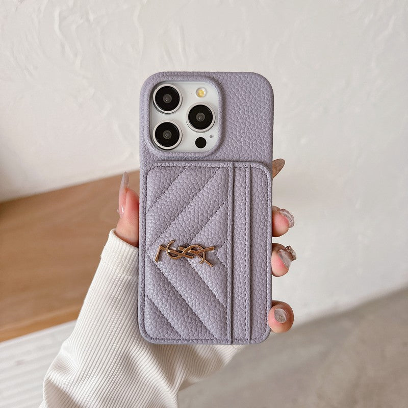 Saint Card Bag Leren iPhone-hoesje
