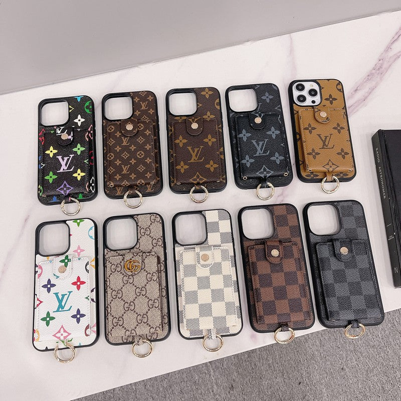 Luxe kaarttas iPhone-hoesje in klassieke kleur