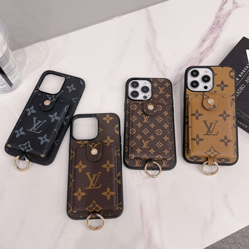 Luxe kaarttas iPhone-hoesje in klassieke kleur