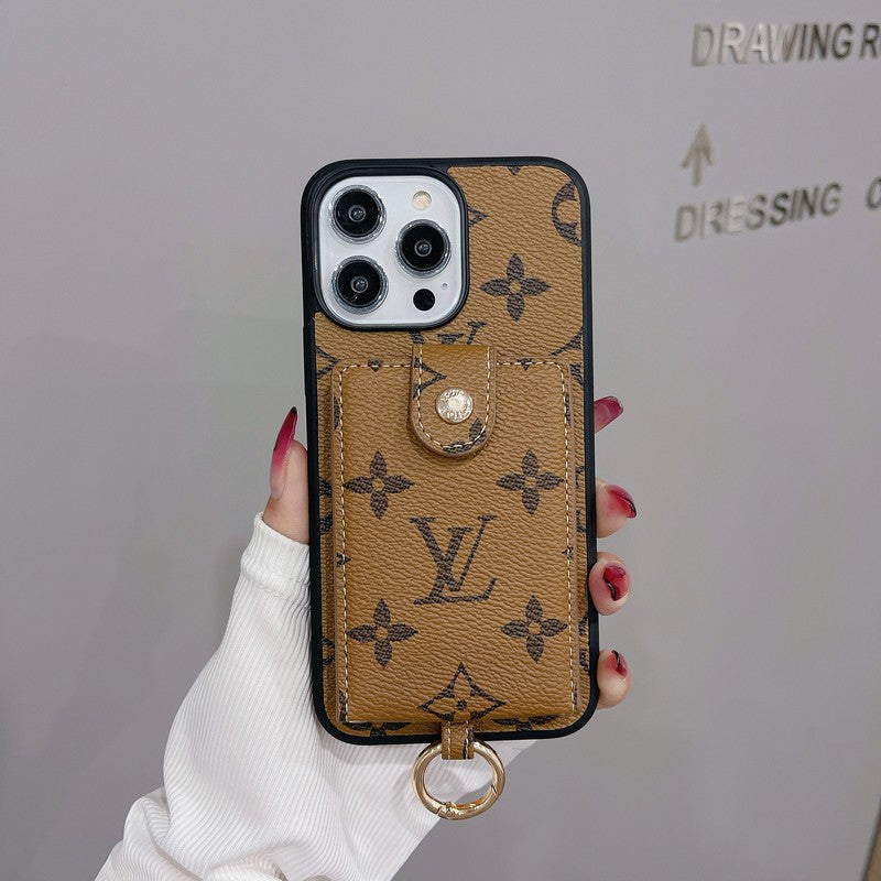 Luxe kaarttas iPhone-hoesje in klassieke kleur