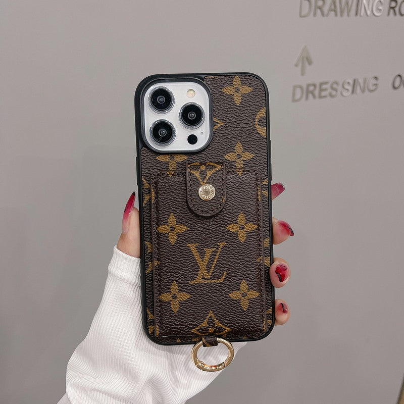 Luxe kaarttas iPhone-hoesje in klassieke kleur