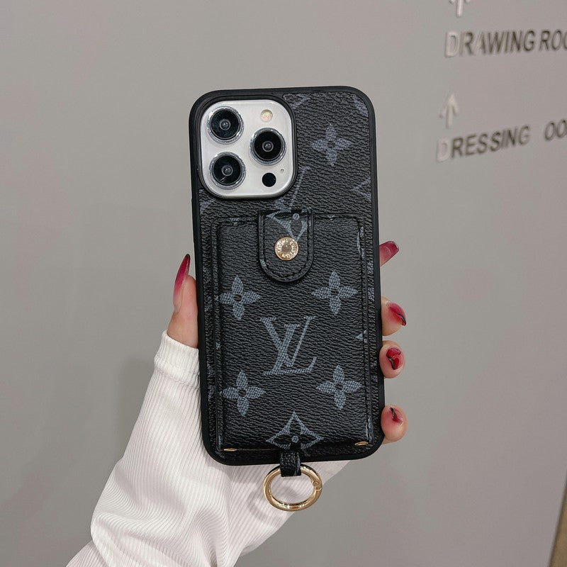 Luxe kaarttas iPhone-hoesje in klassieke kleur