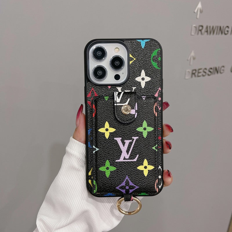 Luxe kaarttas iPhone-hoesje in klassieke kleur