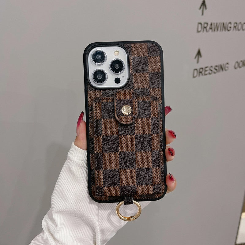 Luxe kaarttas iPhone-hoesje in klassieke kleur