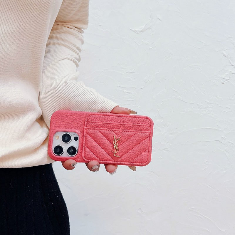 Saint Card Bag Leren iPhone-hoesje