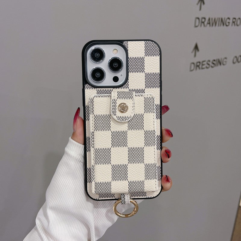 Luxe kaarttas iPhone-hoesje in klassieke kleur