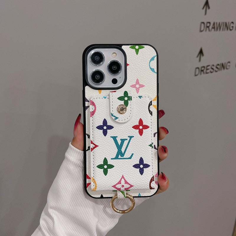 Luxe kaarttas iPhone-hoesje in klassieke kleur
