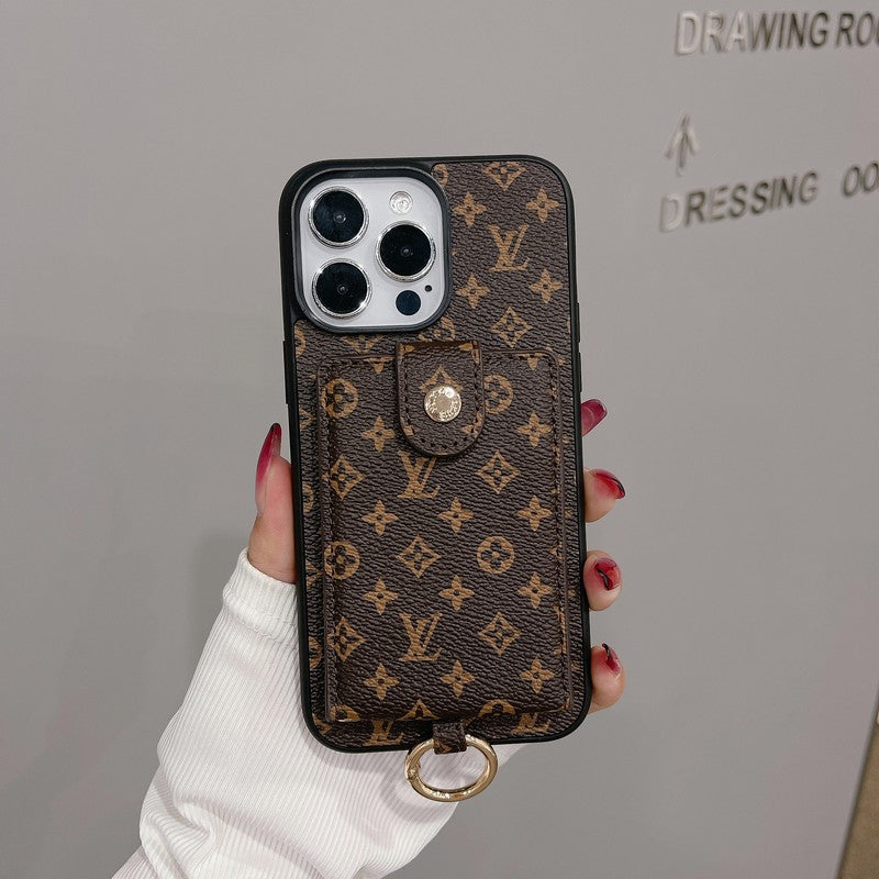 Luxe kaarttas iPhone-hoesje in klassieke kleur