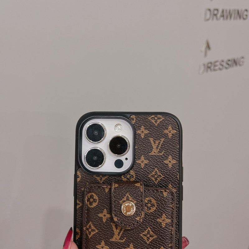 Luxe kaarttas iPhone-hoesje in klassieke kleur