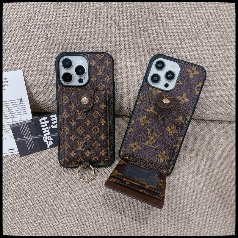 Luxe kaarttas iPhone-hoesje in klassieke kleur
