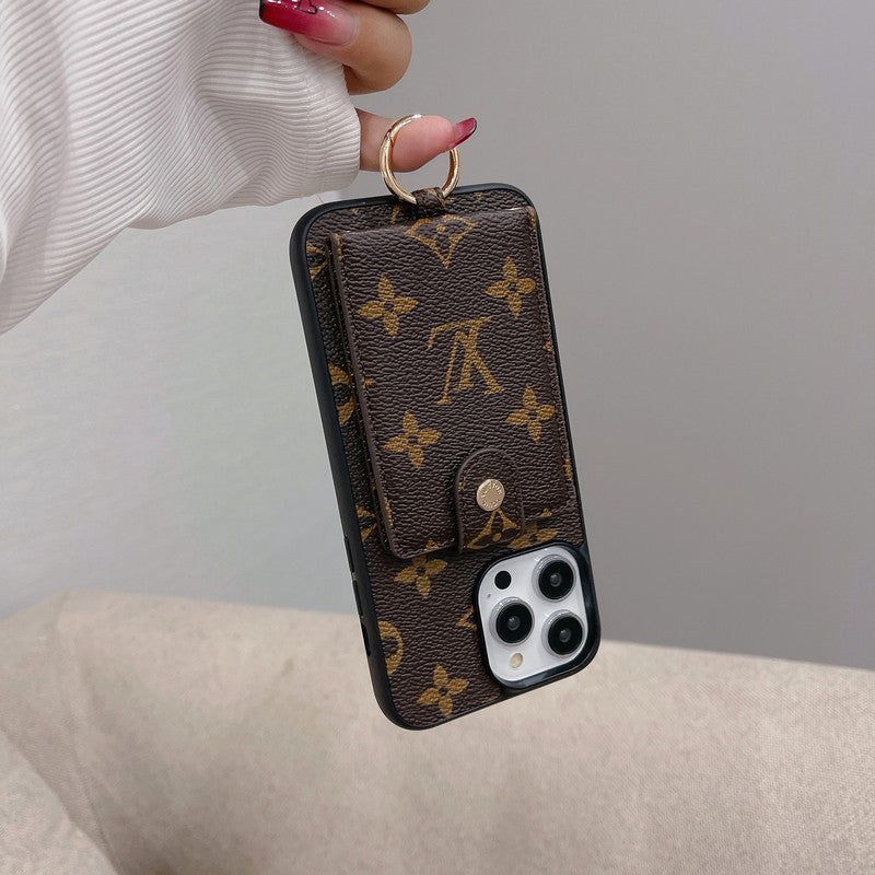 Luxe kaarttas iPhone-hoesje in klassieke kleur
