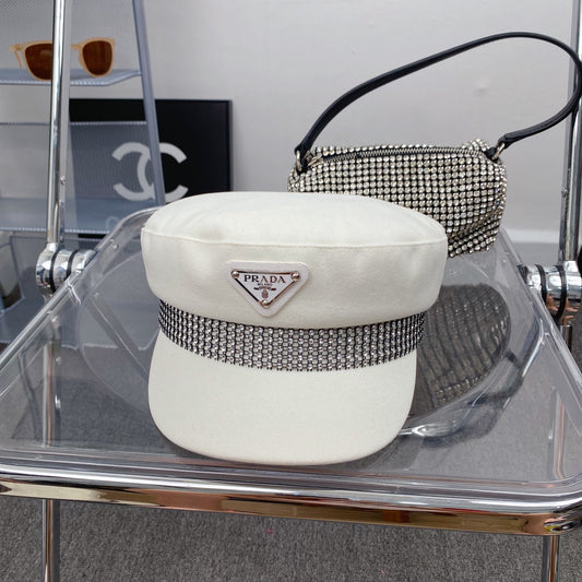 Moda Trijangolu Logo Qoton Beret | Disinjatur ta 'lussu Kappell Franċiż