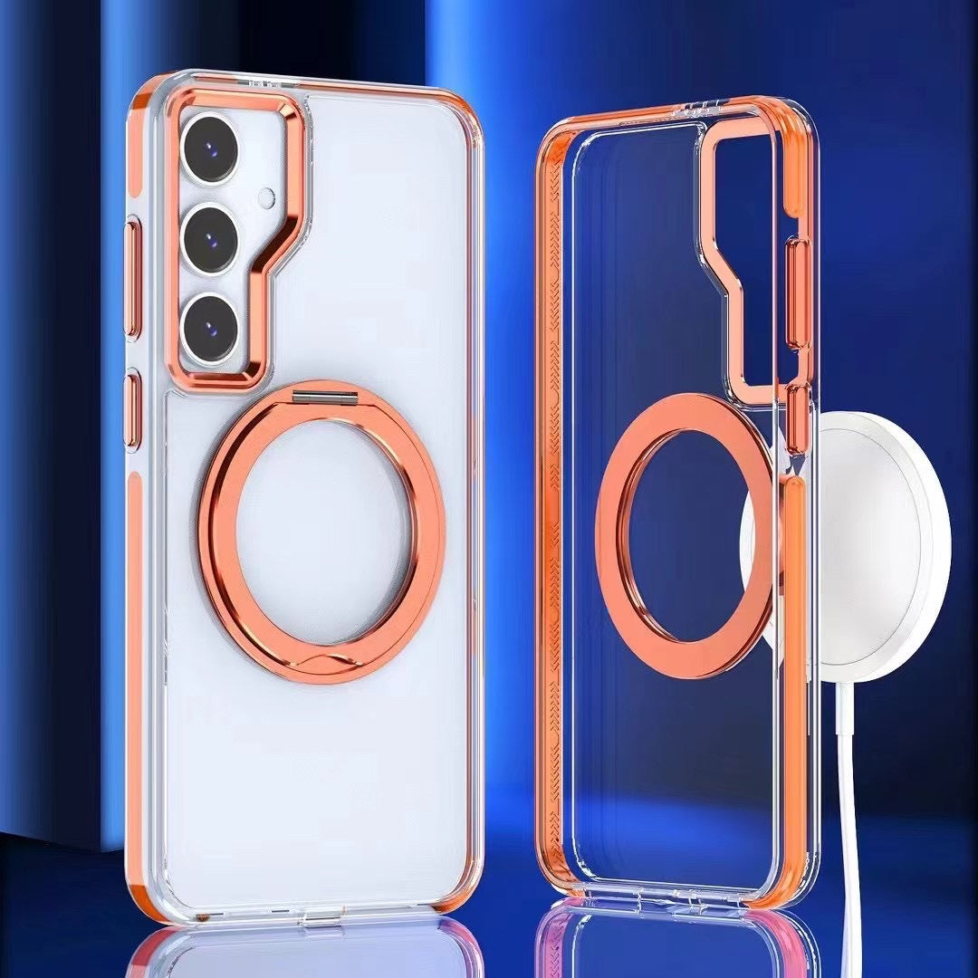 Caja protectora anticaída del teléfono del soporte magnético del metal para la galaxia