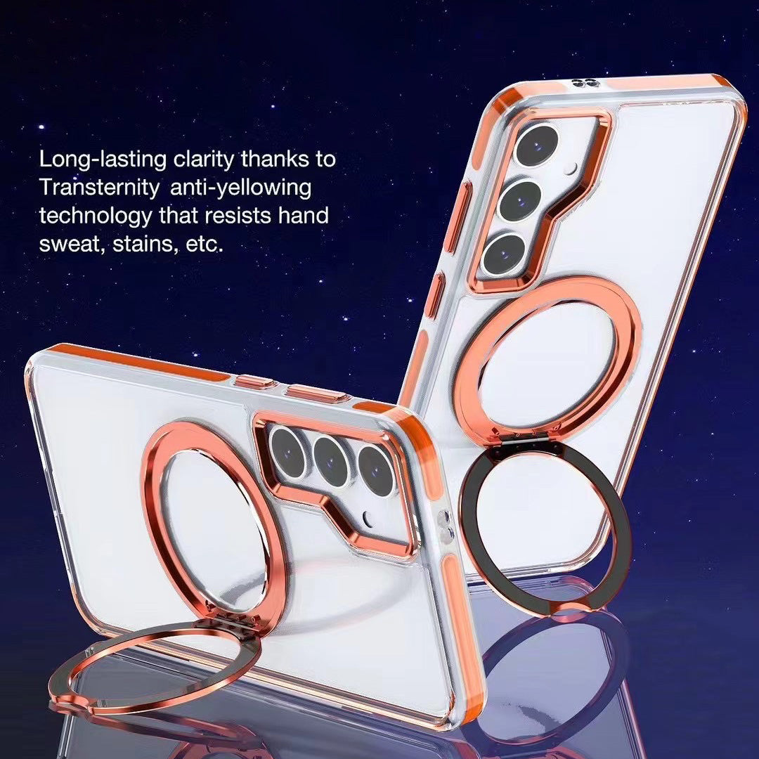 Caja protectora anticaída del teléfono del soporte magnético del metal para la galaxia
