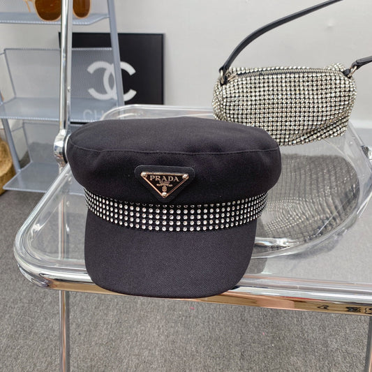 Moda Trijangolu Logo Qoton Beret | Disinjatur ta 'lussu Kappell Franċiż