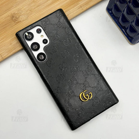 Luxe premium modemerk lederen tas voor Samsung Galaxy