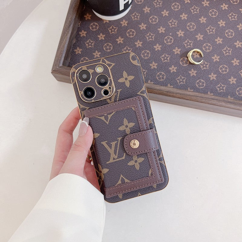 Luxe iPhone-hoesje met klassieke kleurenkaarttas